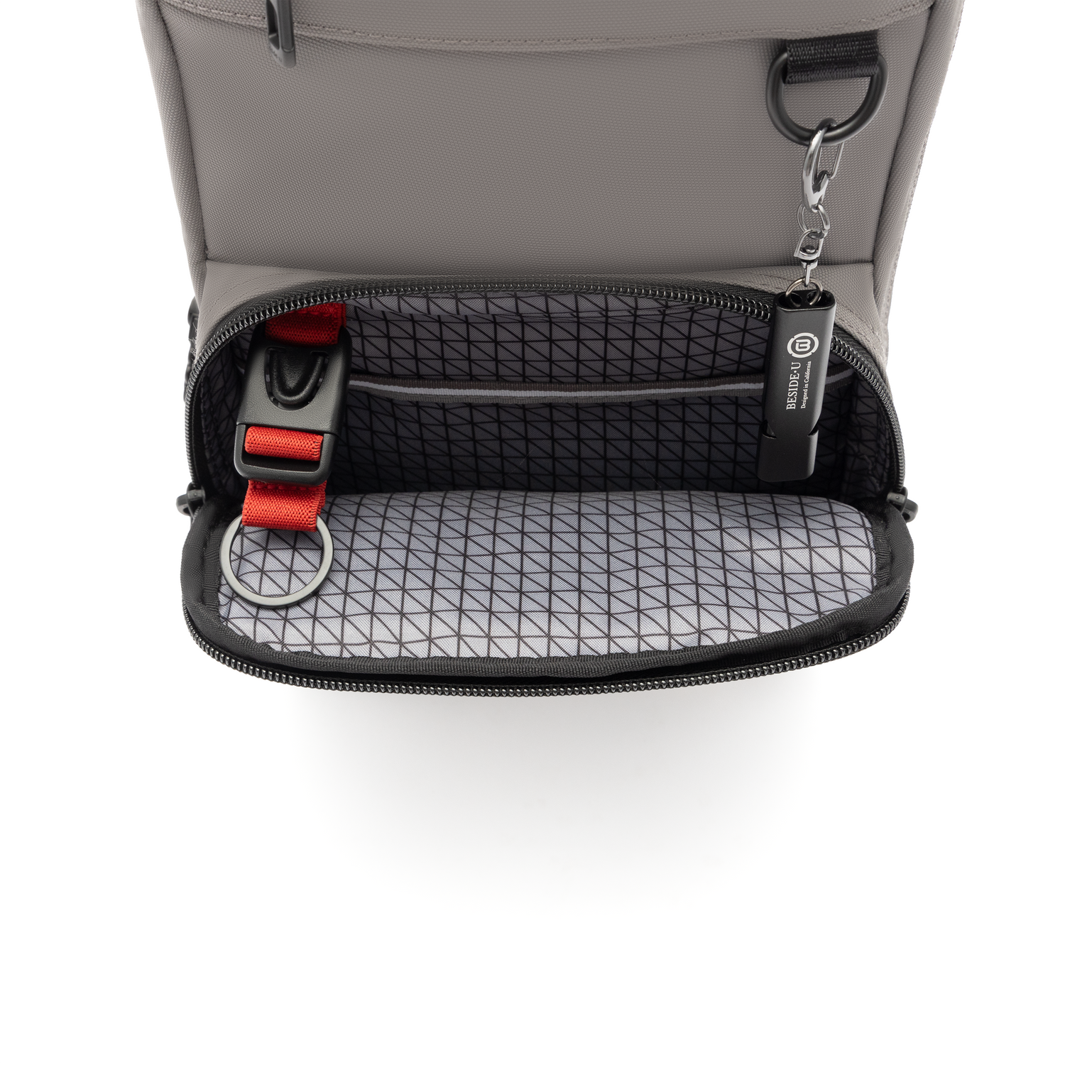 BMAL2323-600 Zoey Wall Grey Sling Bag Inside Front