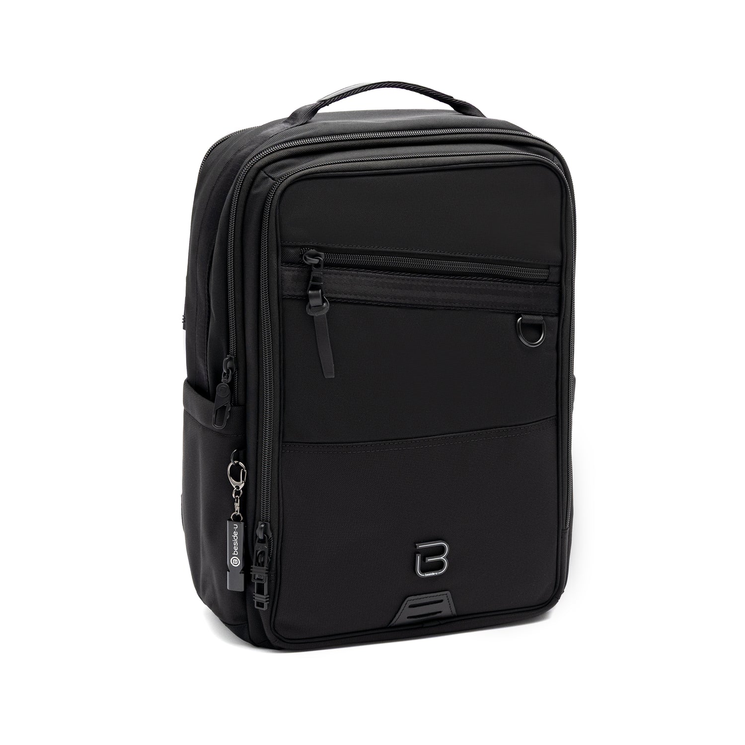 BMO2501-100 Morrison-01 Black Backpack Angled