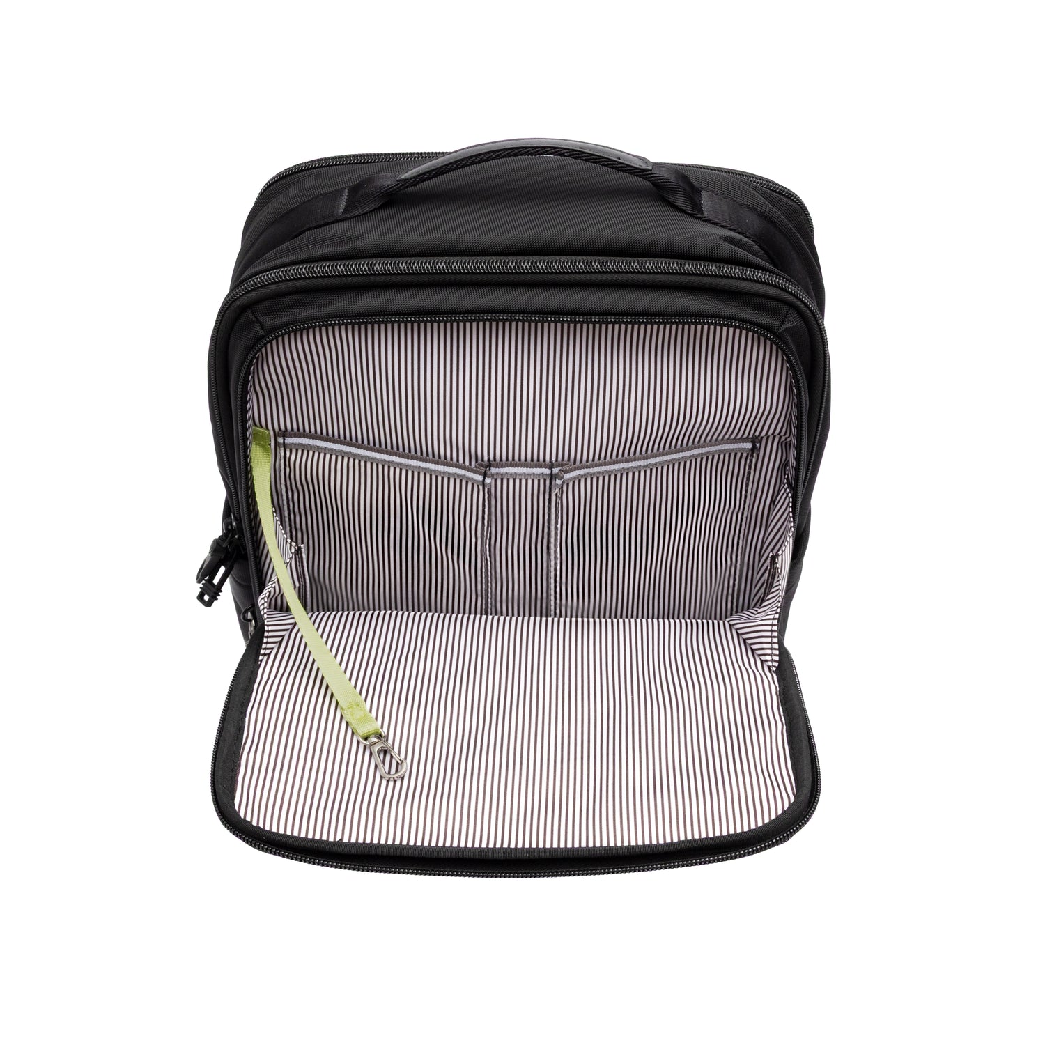 BMO2501-100 Morrison-01 Black Backpack Inside Front
