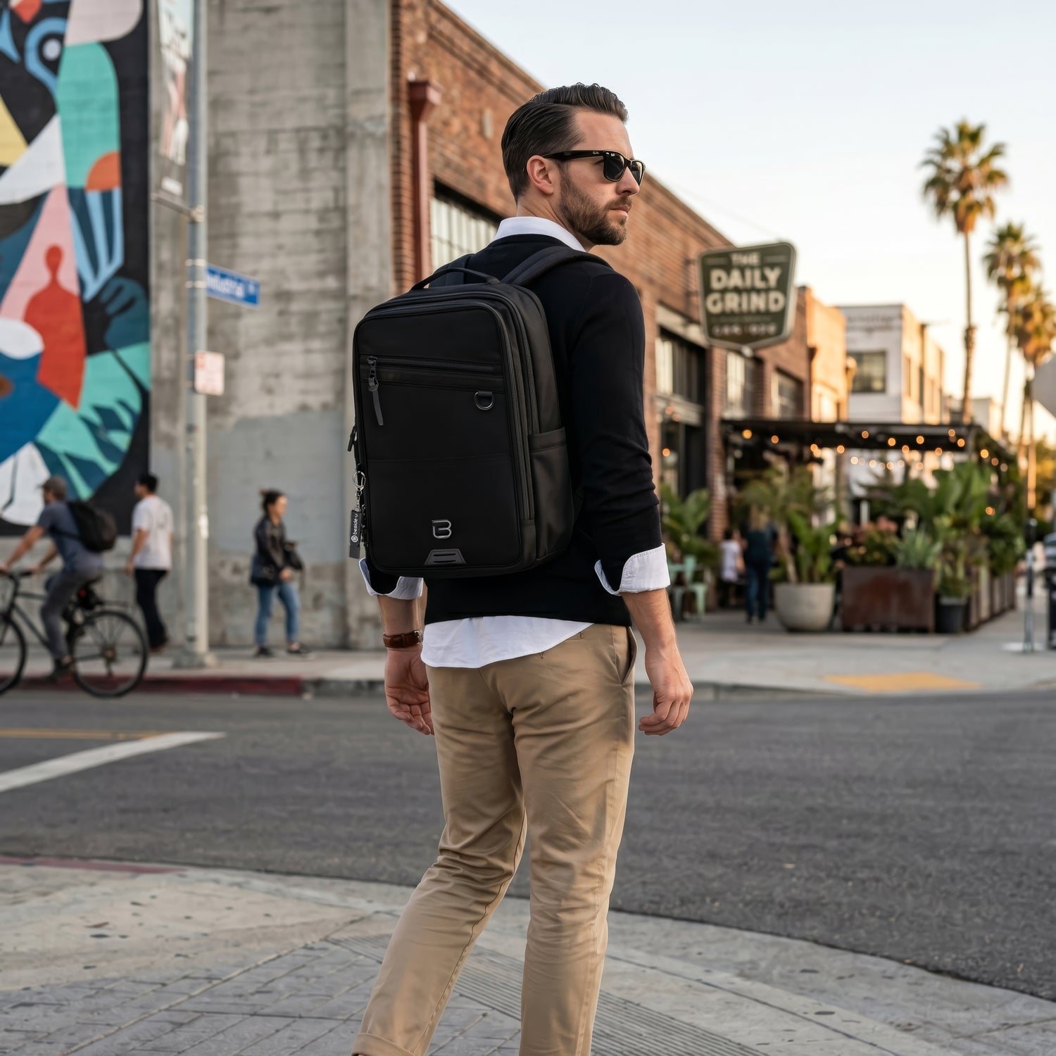 BMO2501-100 Morrison-01 Black Backpack Model