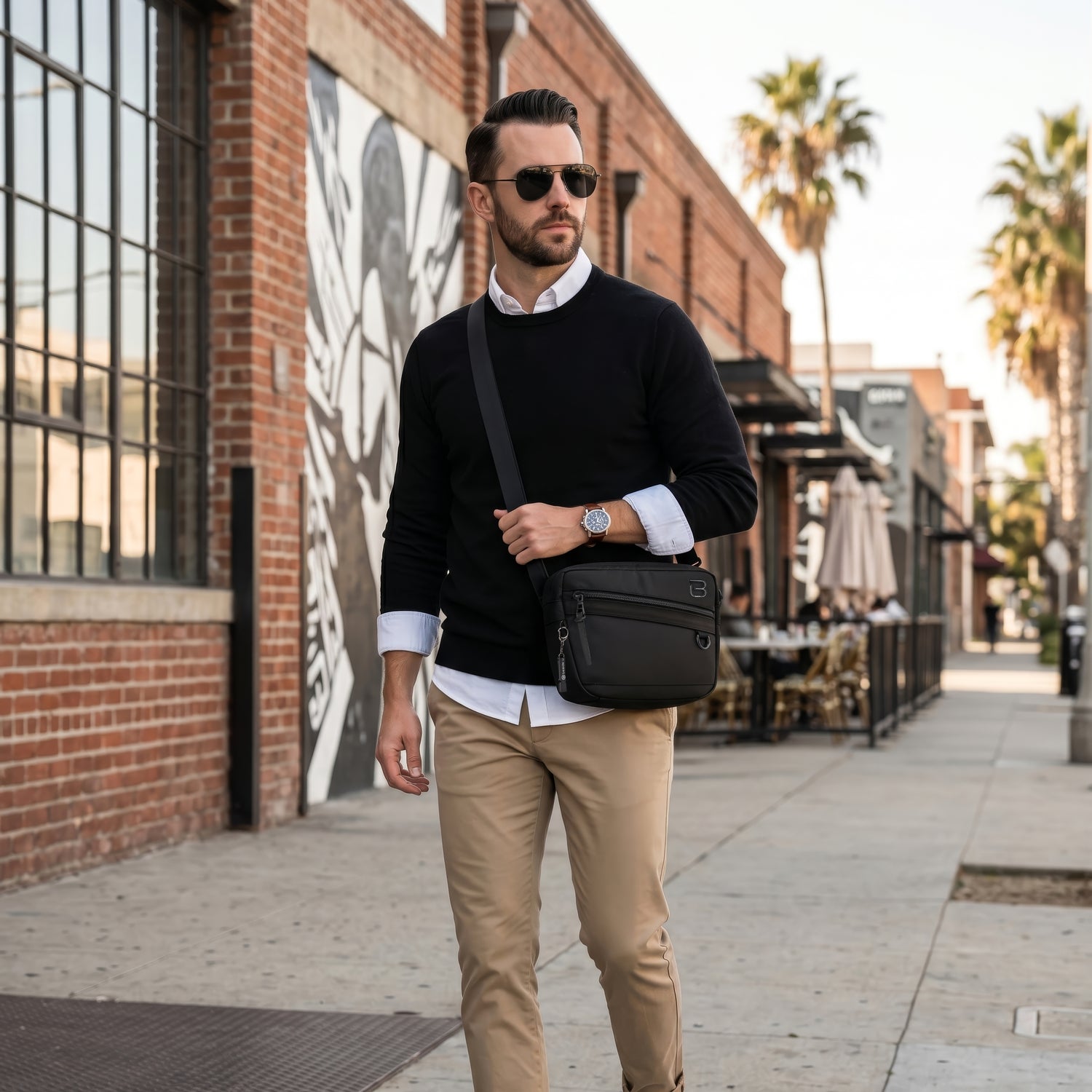 BMO2505-100 Morrison-05 Black Crossbody Model