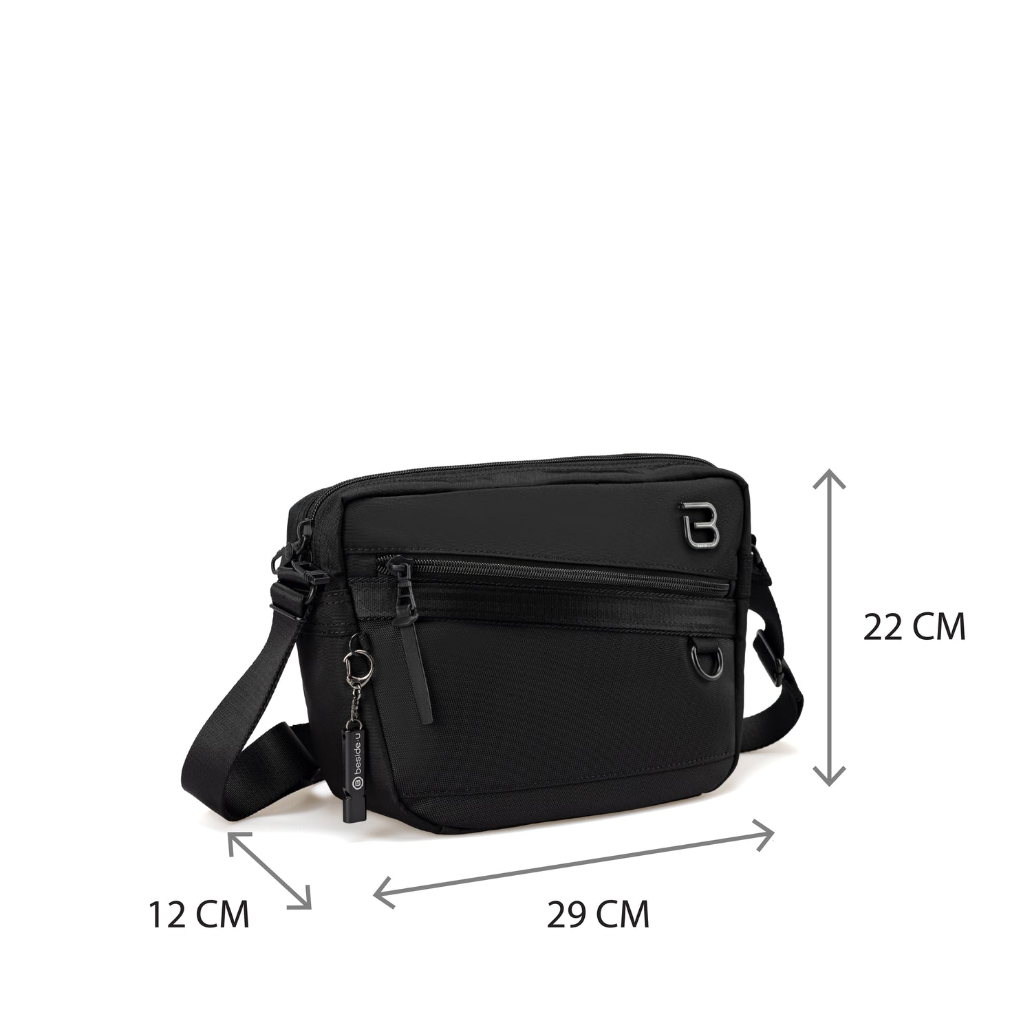 BMO2505-100 Morrison-05 Black Crossbody Size