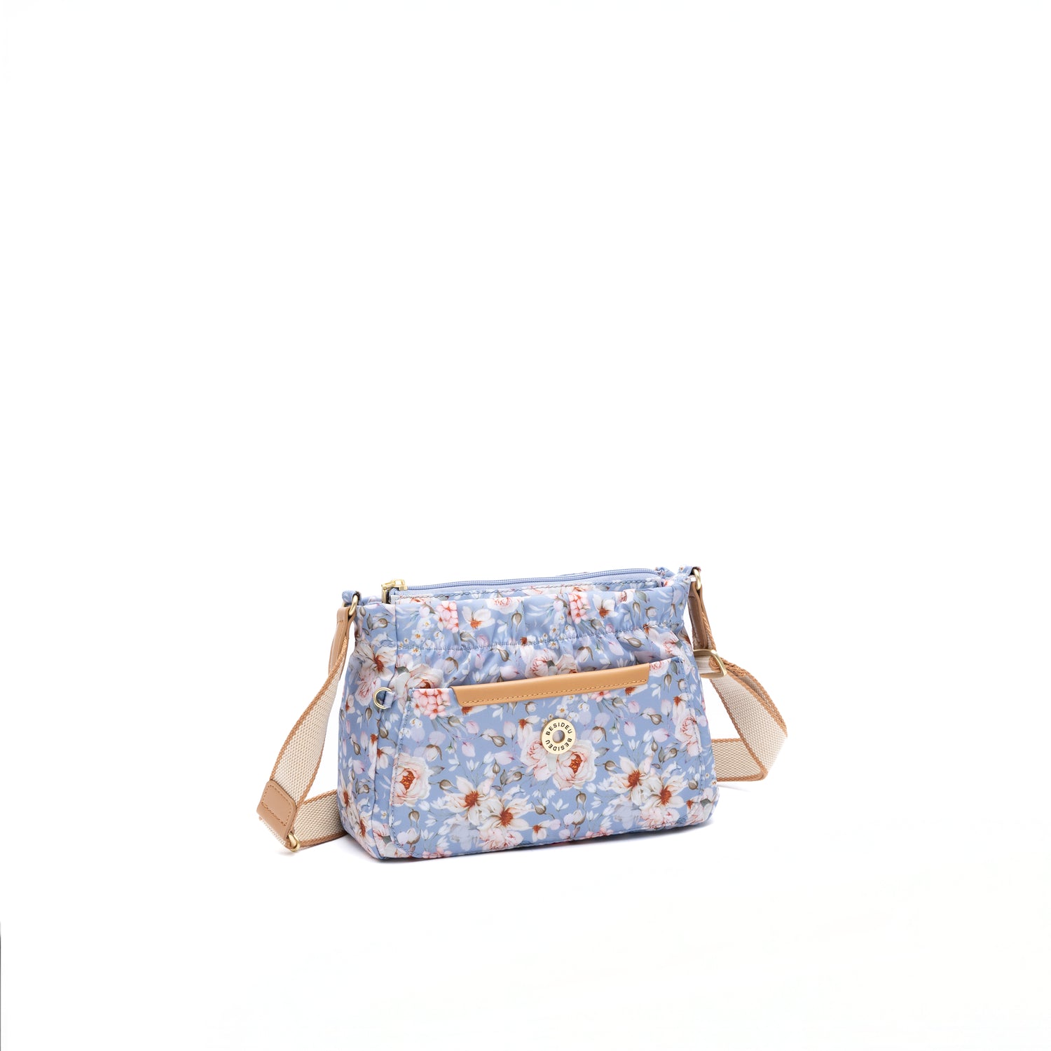 BNE2402-3K6 Intrigue Petal Mist Blue Crossbody Angled