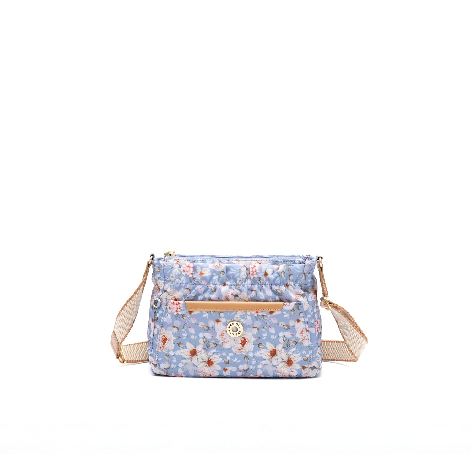 BNE2402-3K6 Intrigue Petal Mist Blue Crossbody Front