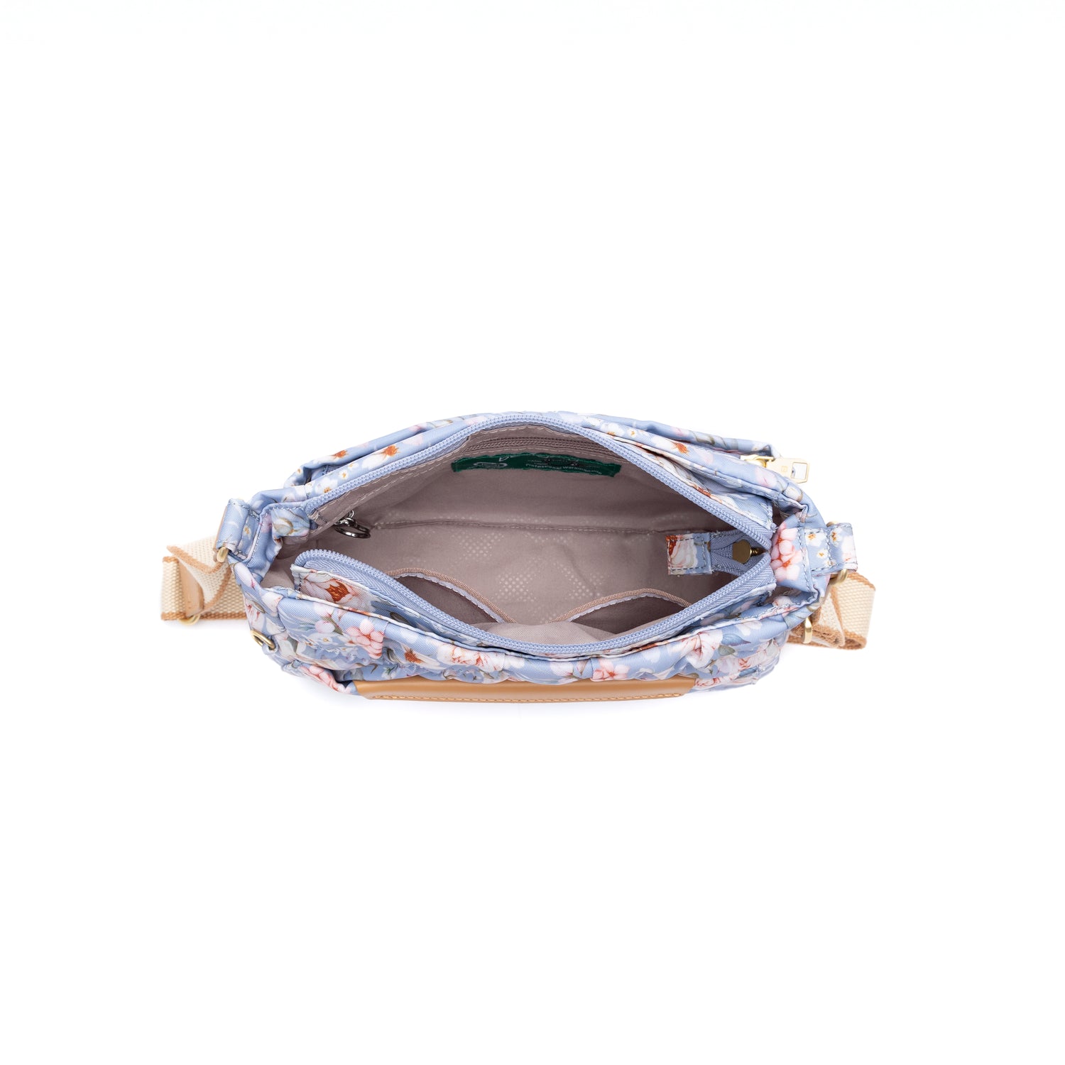 BNE2402-3K6 Intrigue Petal Mist Blue Crossbody Inside