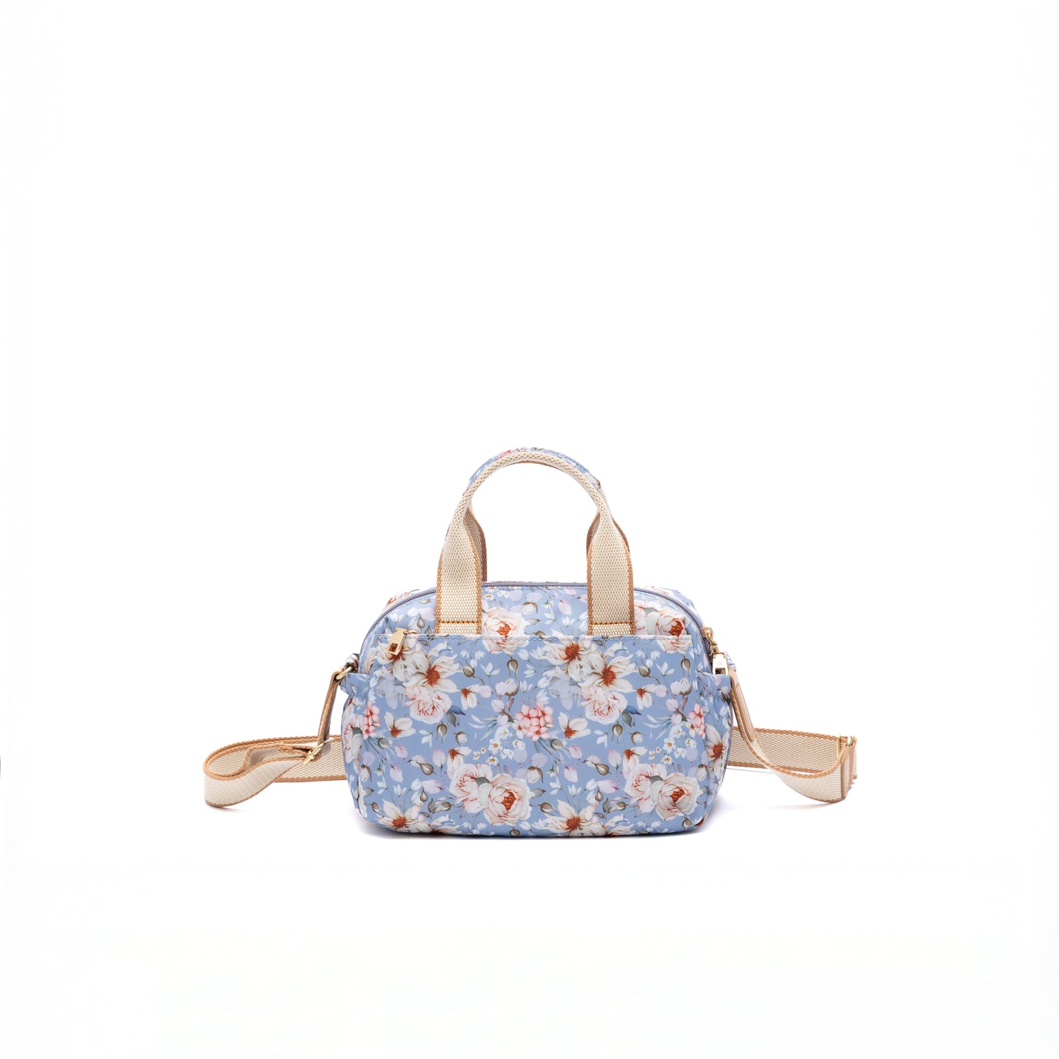 BNE2407-3K6 Mystery Petal Mist Blue Satchel Back