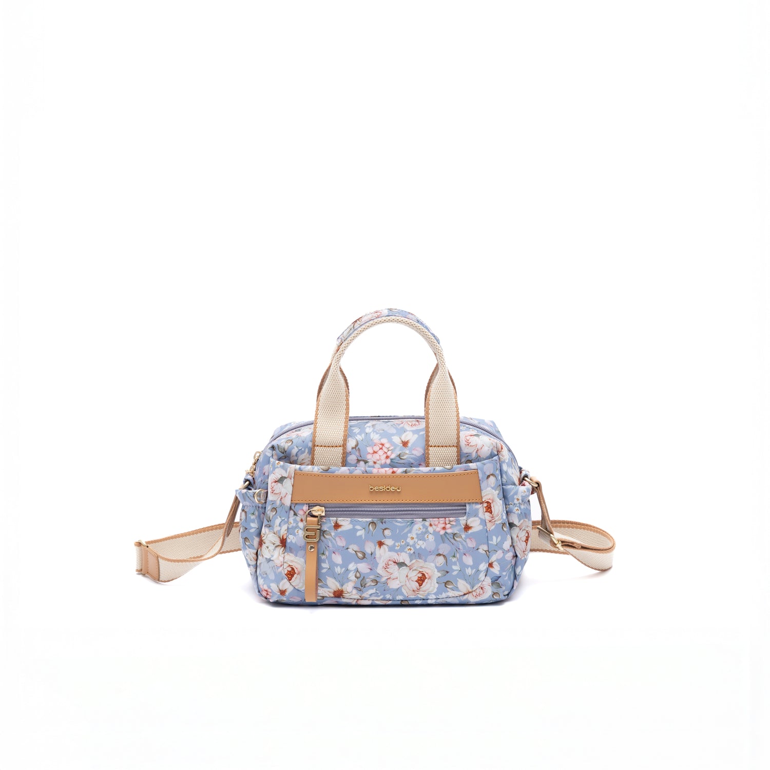 BNE2407-3K6 Mystery Petal Mist Blue Satchel Front