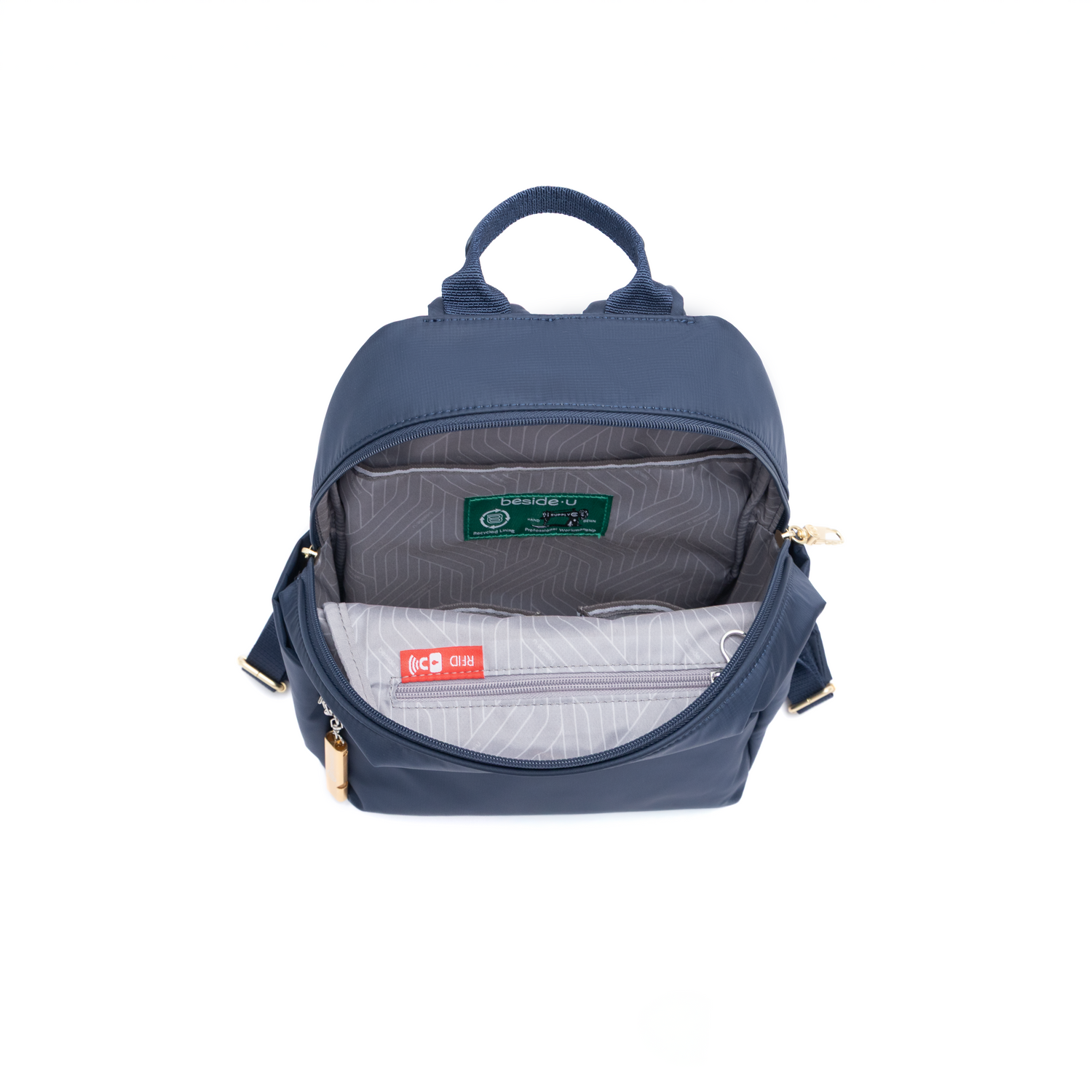 BNU2424-3D2 Intrepid Mood Blue Backpack Inside