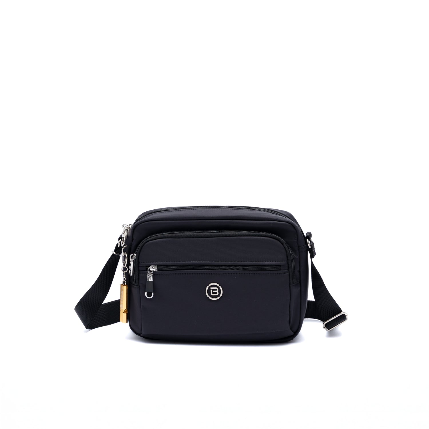 BNU2484-100 Biscuit Black Crossbody Front