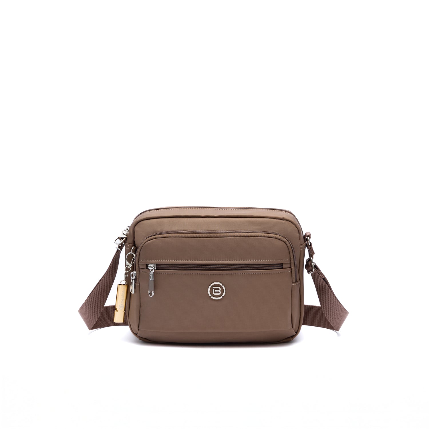 BNU2484-765 Biscuit Brown Grey Crossbody Front