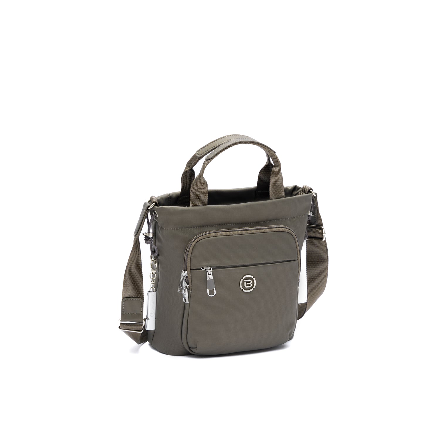 BNU2516-6C9 Cocoa Mystery Gray Satchel Angled