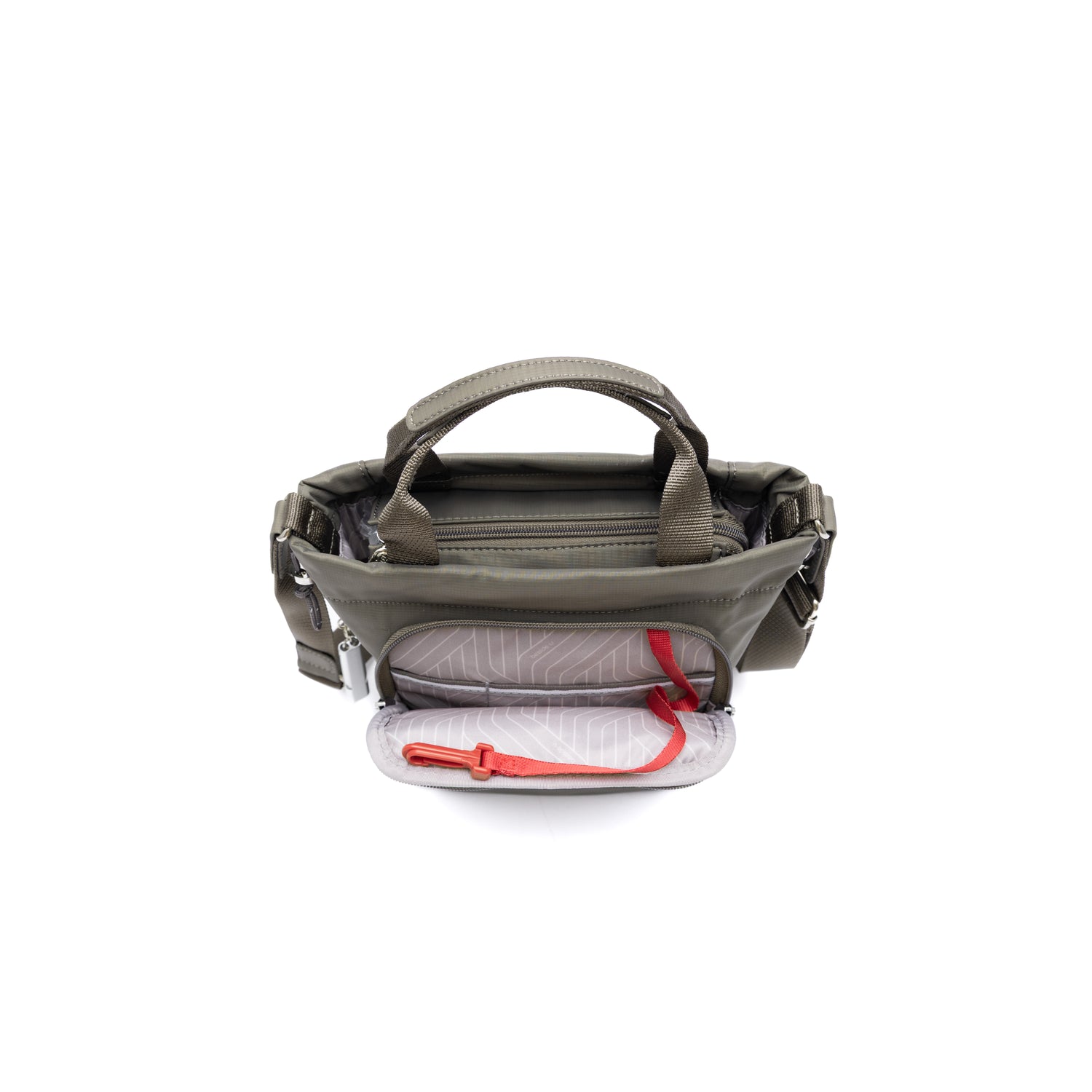BNU2516-6C9 Cocoa Mystery Gray Satchel Inside Front
