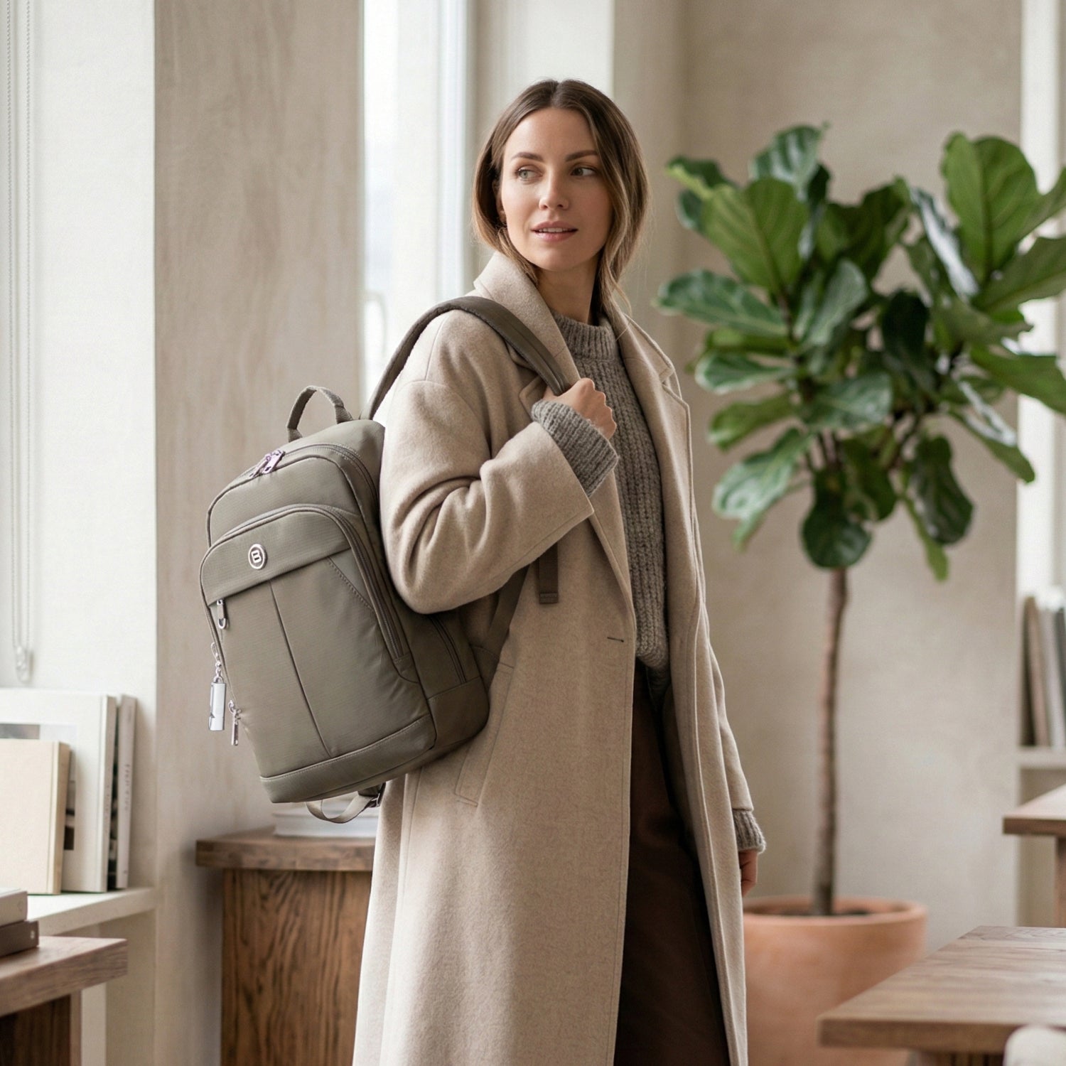 BNU2525-6C9 Sencha Mystery Gray Backpack Model