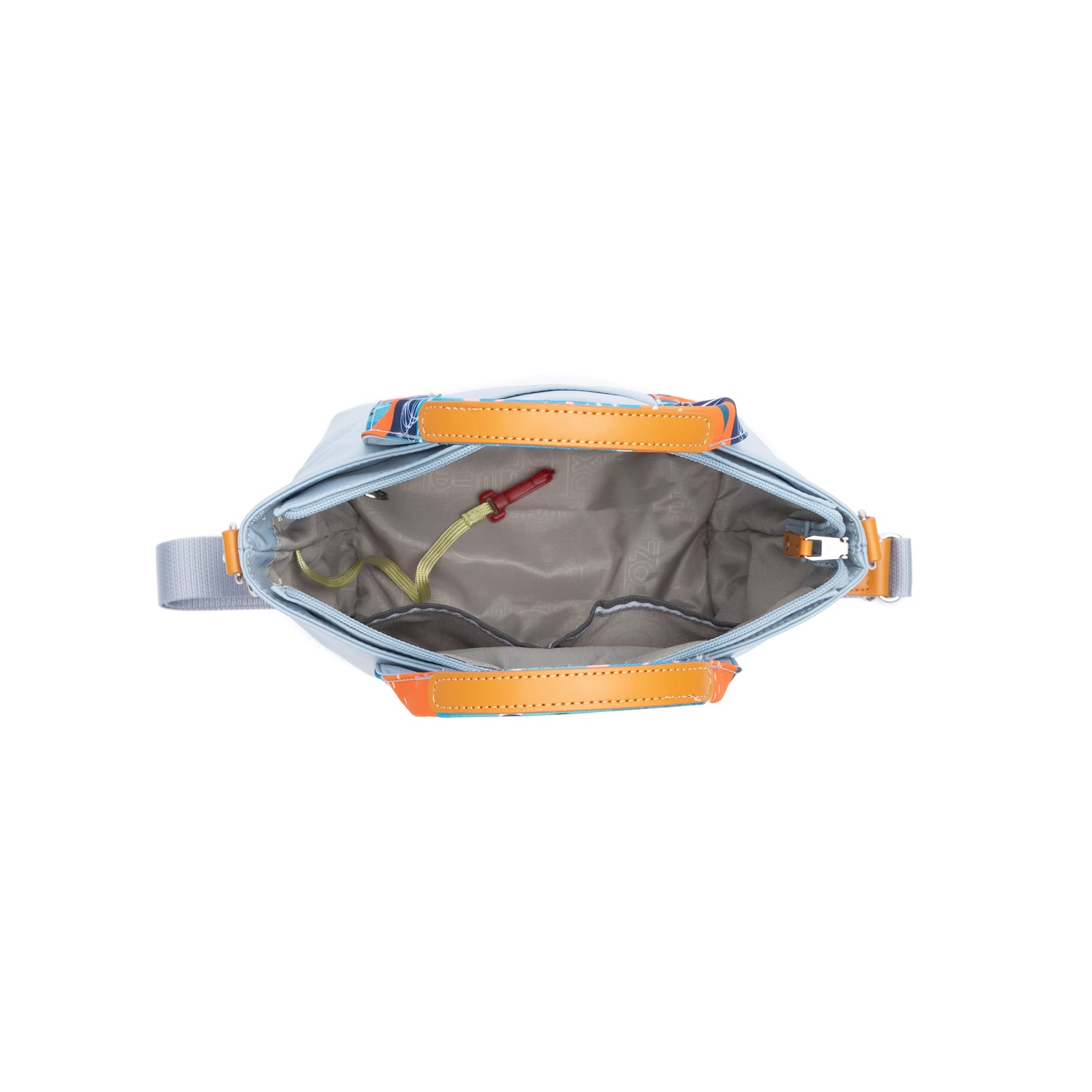 BNUFL2402-3K4 Capable Blue Tropics Satchel Inside