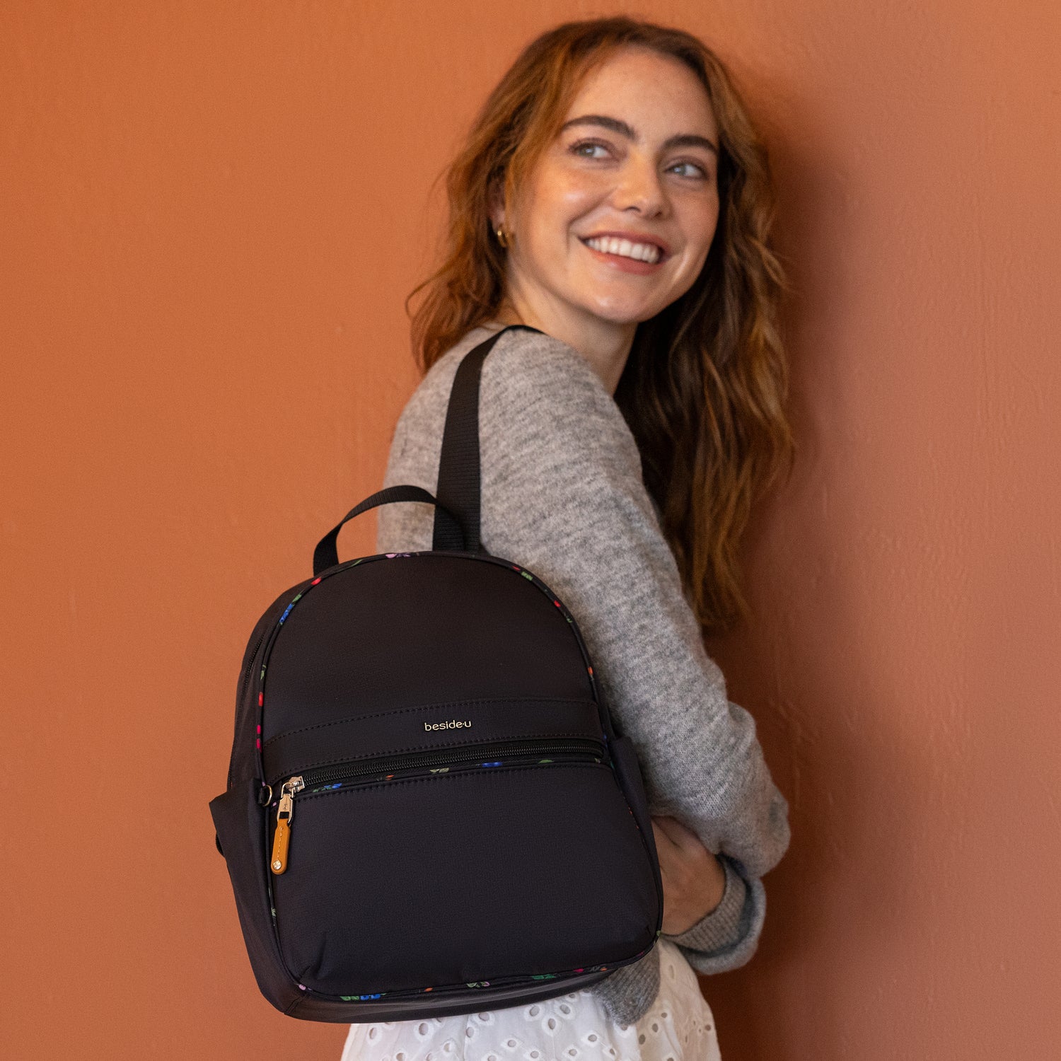 BNUFL2407-1D4 Nurture Black Orchard Backpack Model