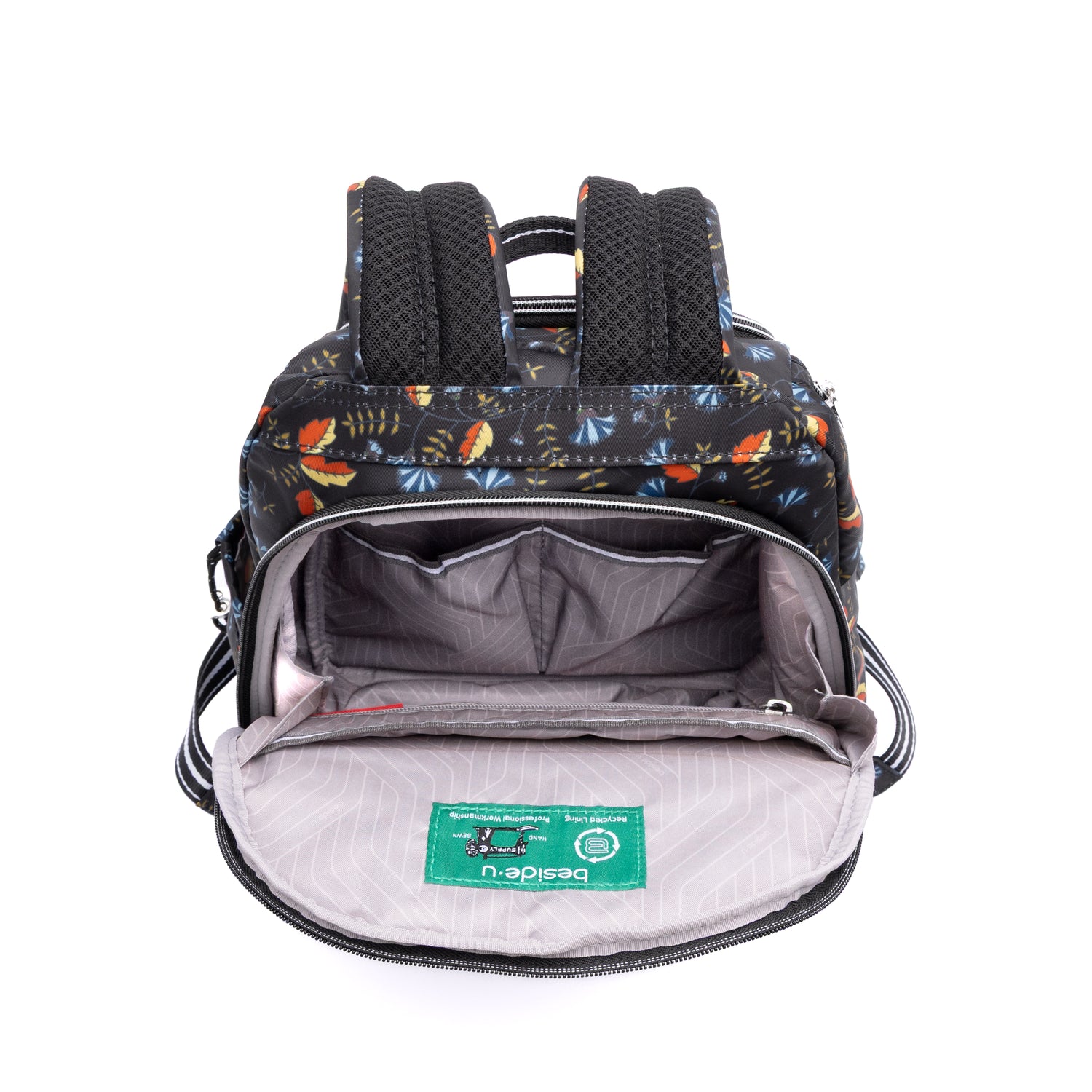 BNUP170R1-1D7 Climb Autumn Whispers Black Backpack Inside Main