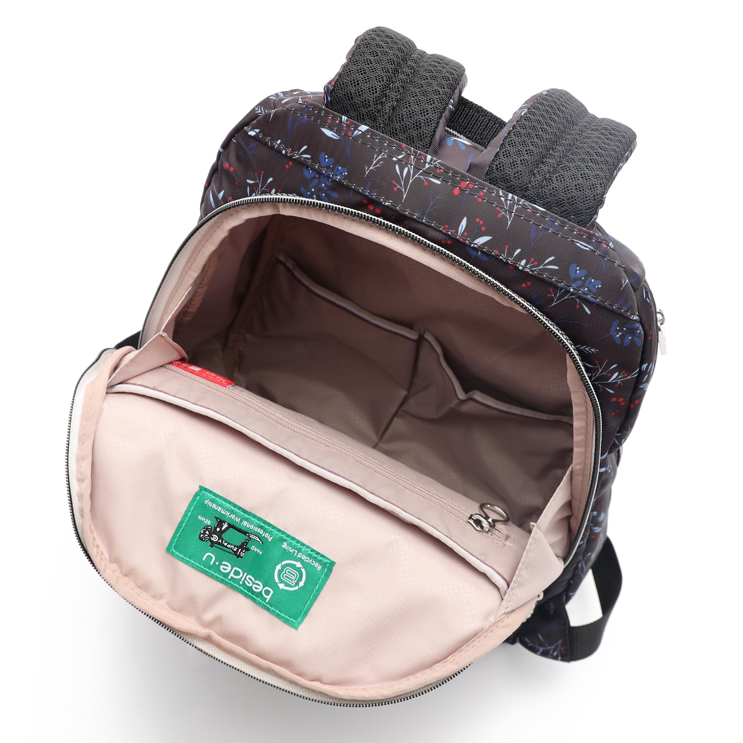 BNUP170R2-1C7 Climb Rhythm Black Backpack Inside Main