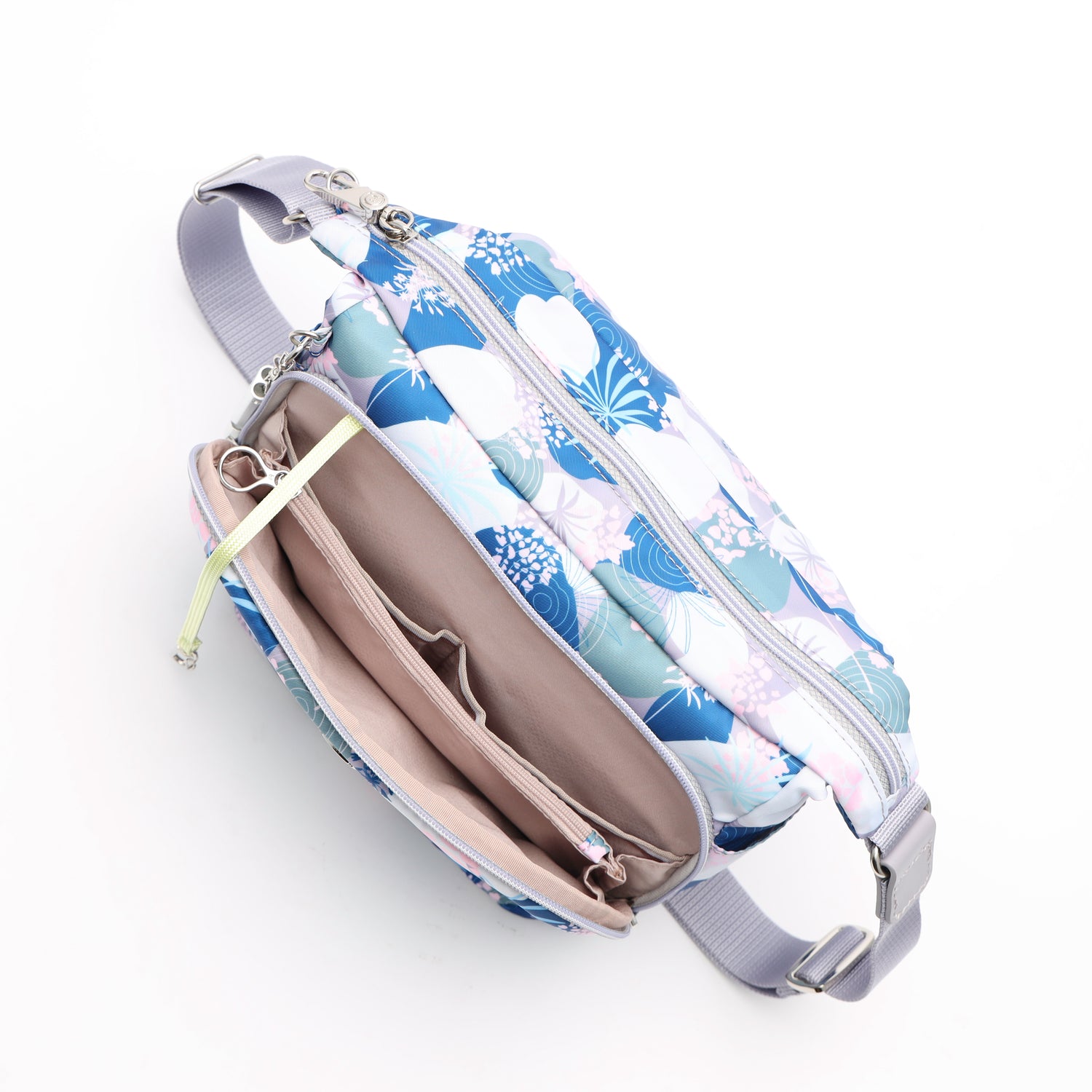 BNUP214S-8A4 Venture Botanical Purple Crossbody Inside Front