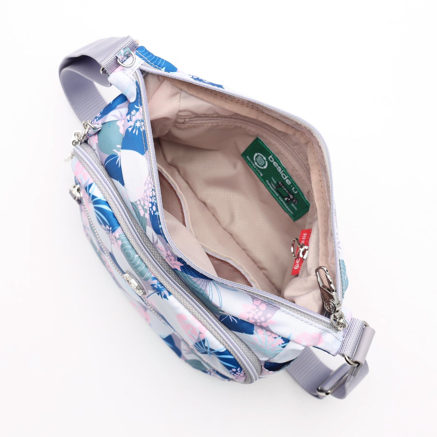BNUP214S-8A4 Venture Botanical Purple Crossbody Inside Main