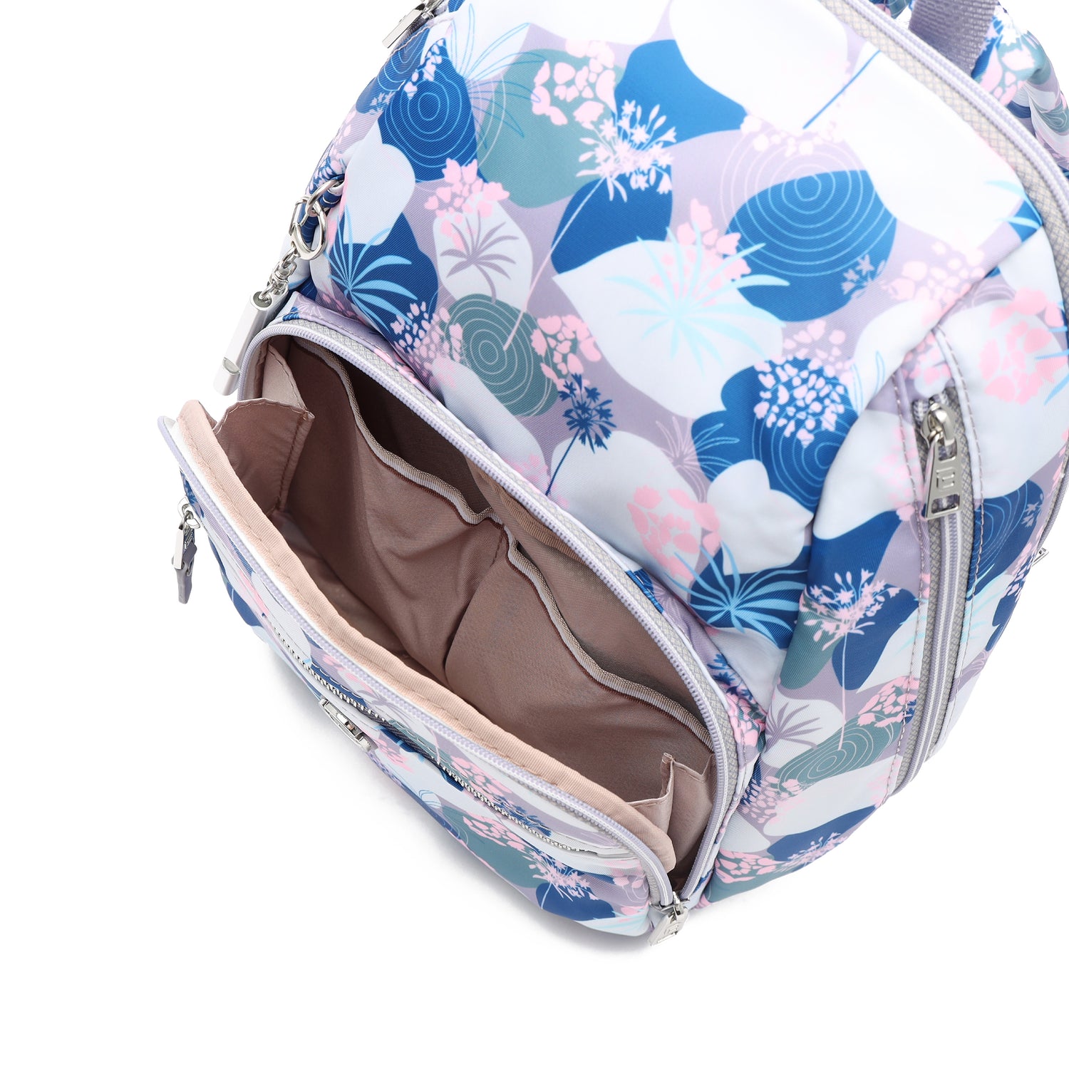 BNUP2409-8A4 Decibel Botanical Purple Backpack Inside Front