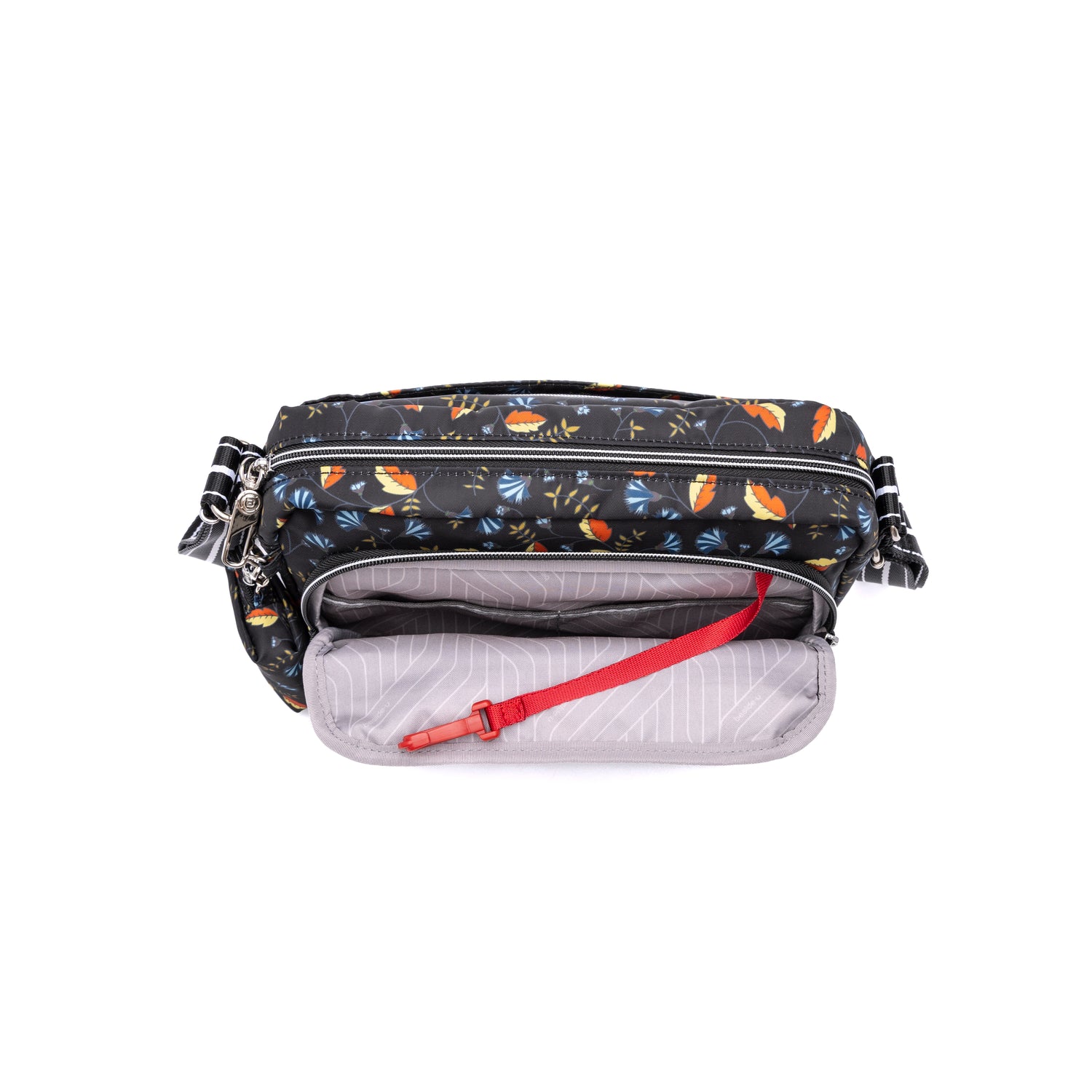 BNUP2484-1D7 Biscuit P Autumn Whispers Black Crossbody Inside Front