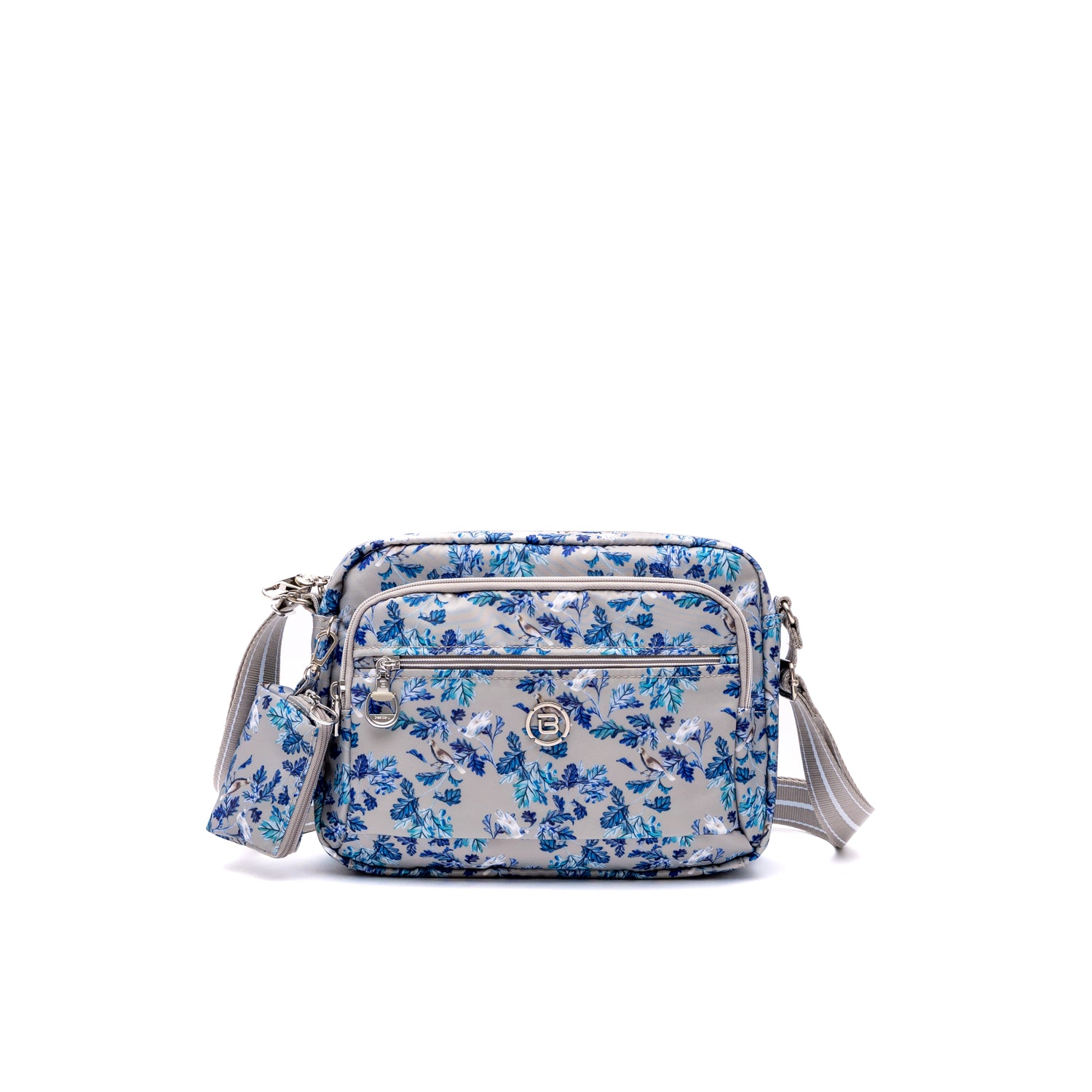 BNUP2484-6D3 Biscuit Ethereal Bloom Gray Crossbody Front