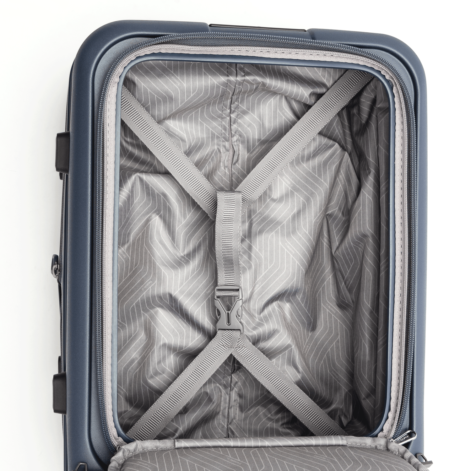 BPV BU6882PC-3D2 Posh Voyage 20 in Luggage Mood Blue Inside Buckles
