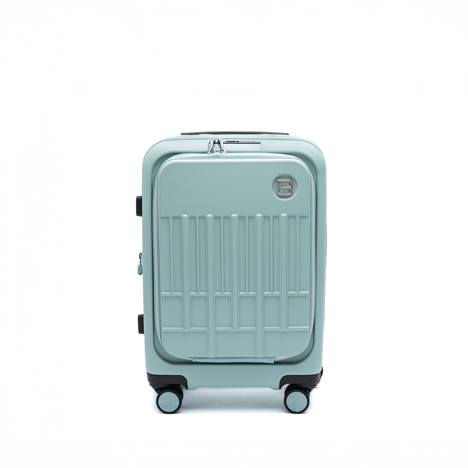 BU6882PC-478 Posh Voyage Travel Green Luggage 20 Front