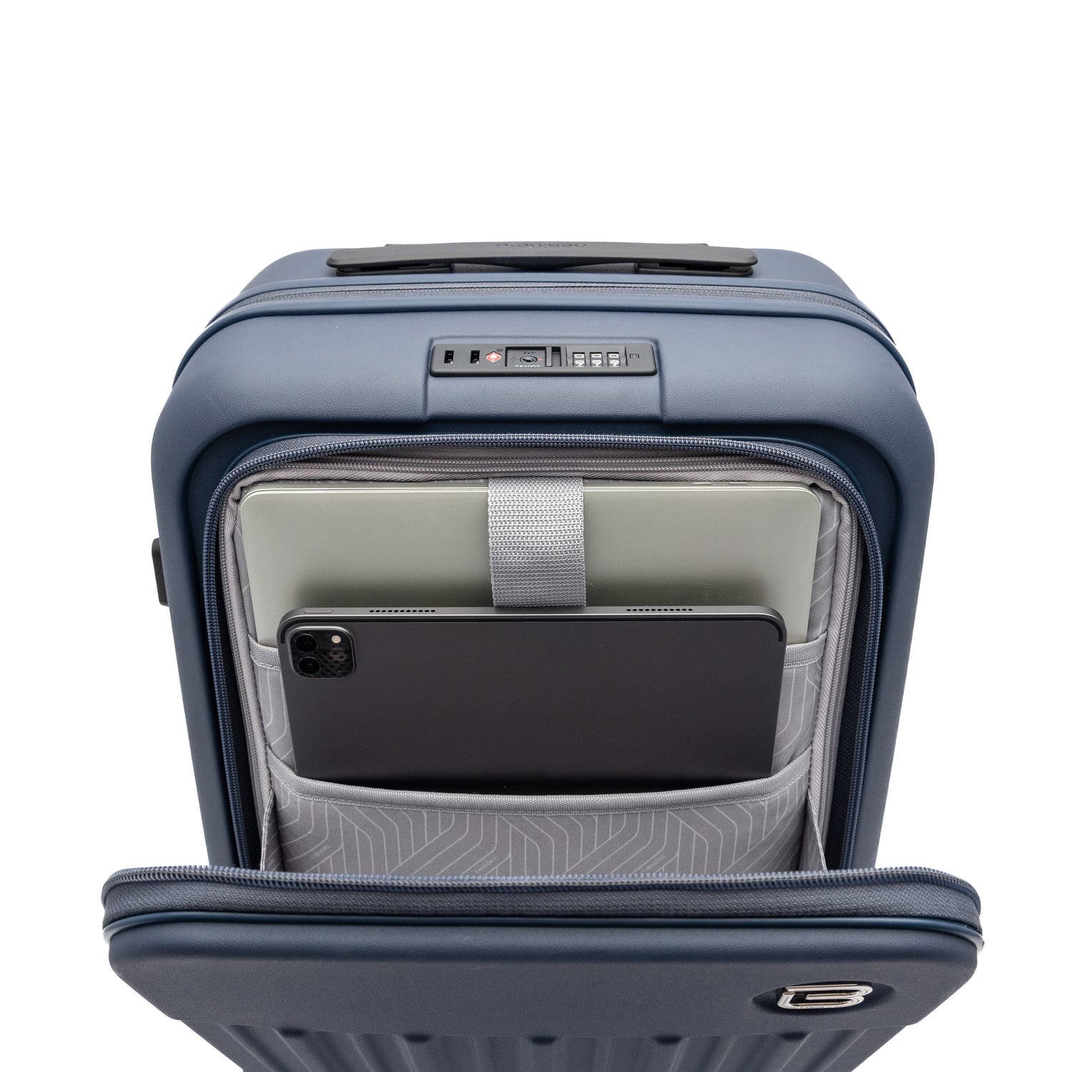 BPV BU6882PC-3D2 Posh Voyage 20 in Luggage Mood Blue Inside Front