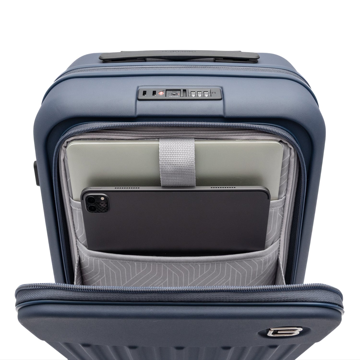 BPV BU6882PC-3D2 Posh Voyage 20 in Luggage Mood Blue Inside Laptop Tablet