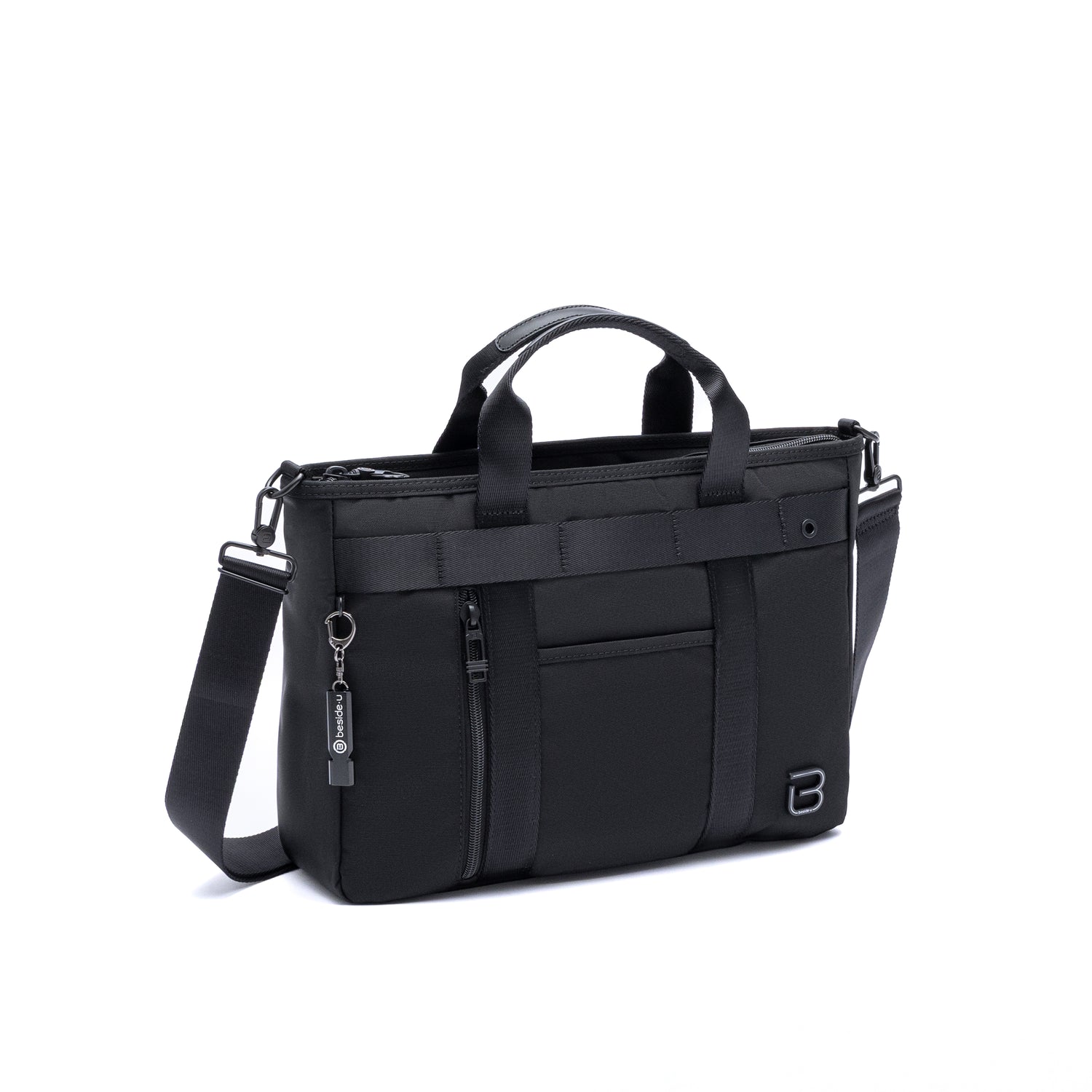 BTT2501-100 Traverse Pro-01 Black Satchel Angled