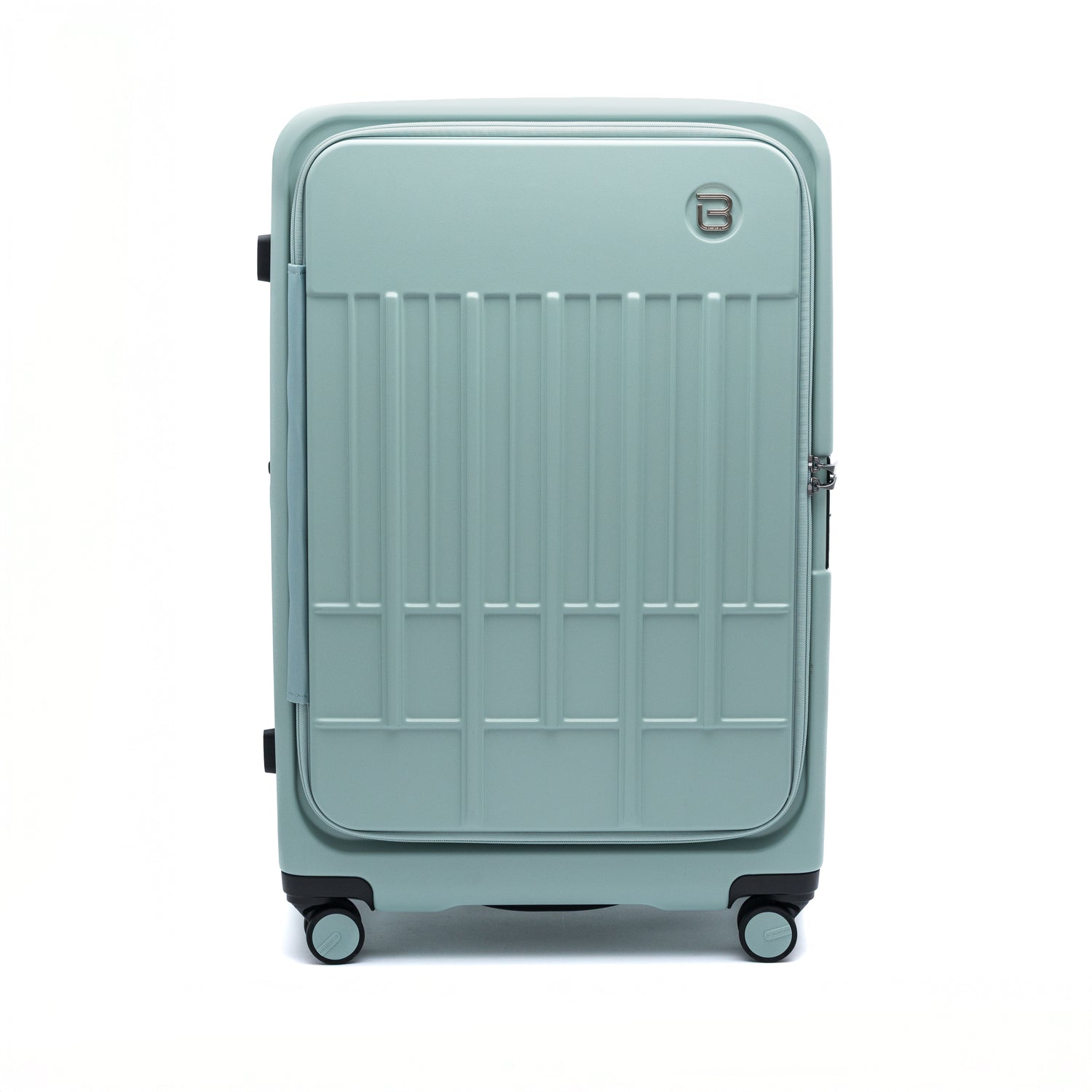 BU6882PC-478 Posh Voyage Travel Green Luggage 28 Front