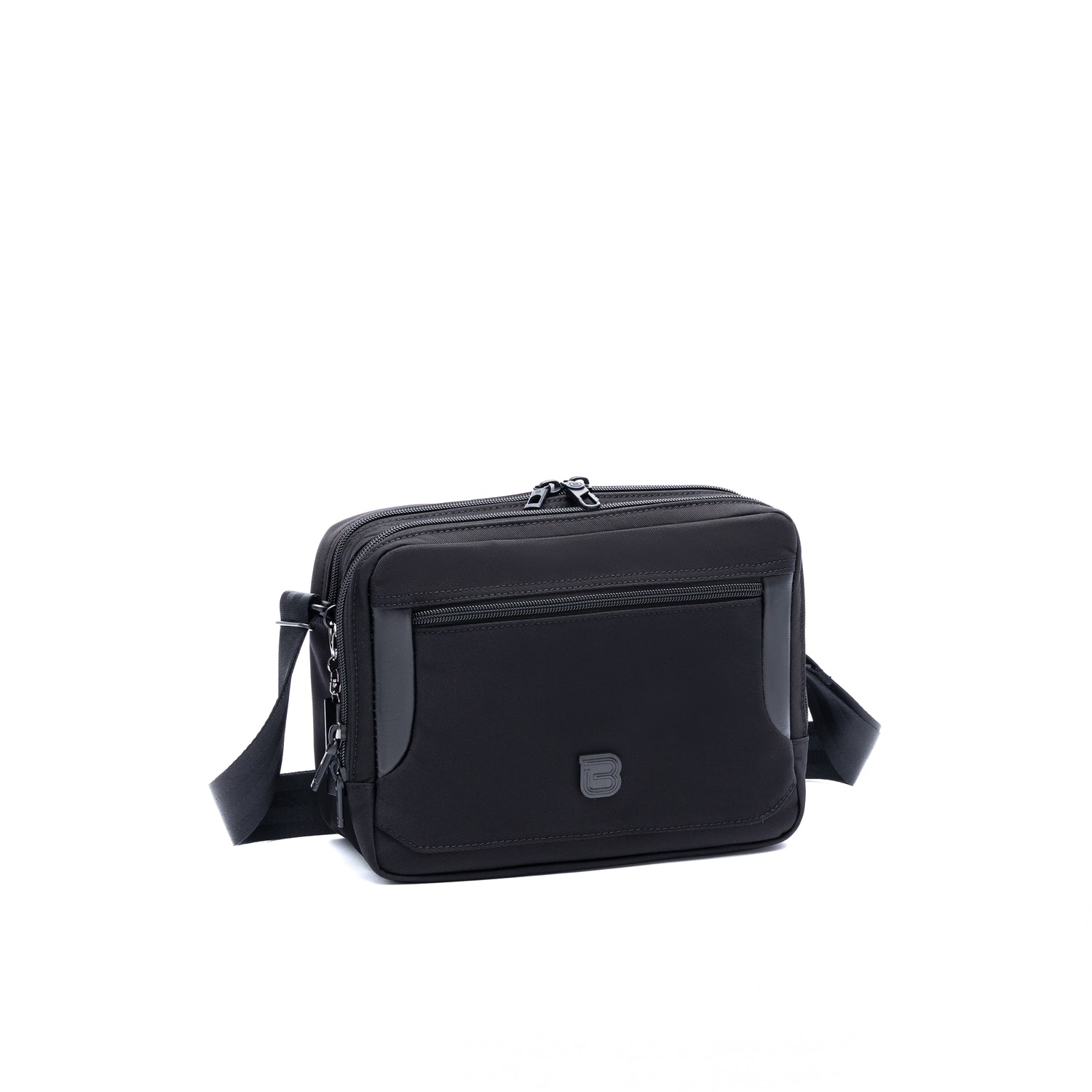 BXA2502-100 Xavier-02 Black Crossbody Angled