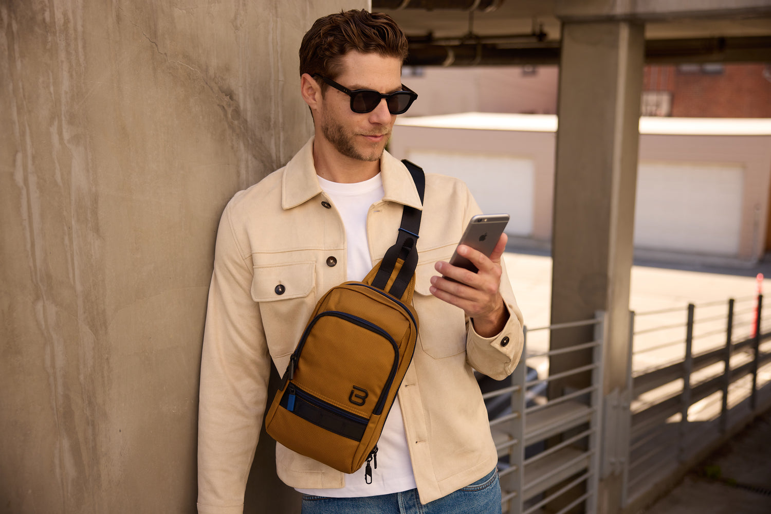 BAPC2206R1-593 Tale Golden Yellow Sling Bag Cell Phone