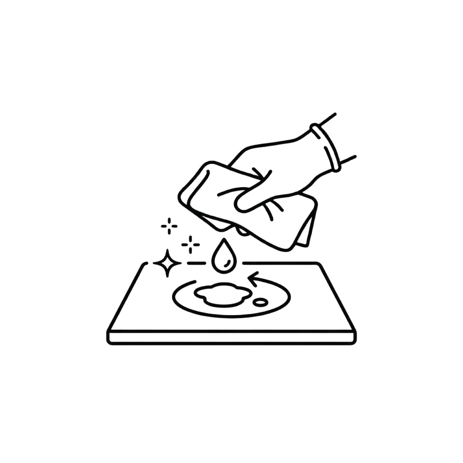 Product Care Icons Spot Cleaning