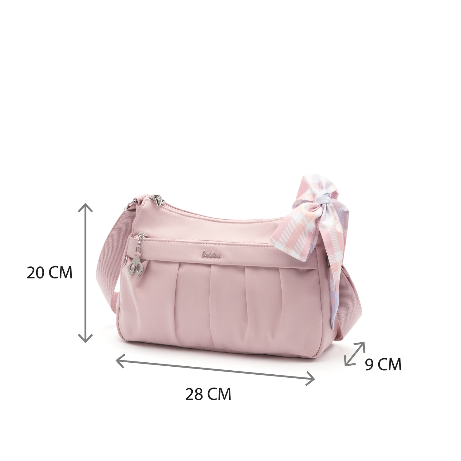 BCSA104-954 Isis Happy Pink Crossbody Size
