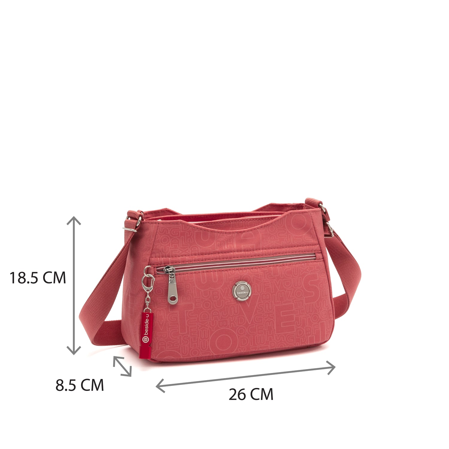 BFYLG213-210 Rivercrest Ribbon Red Crossbody Size