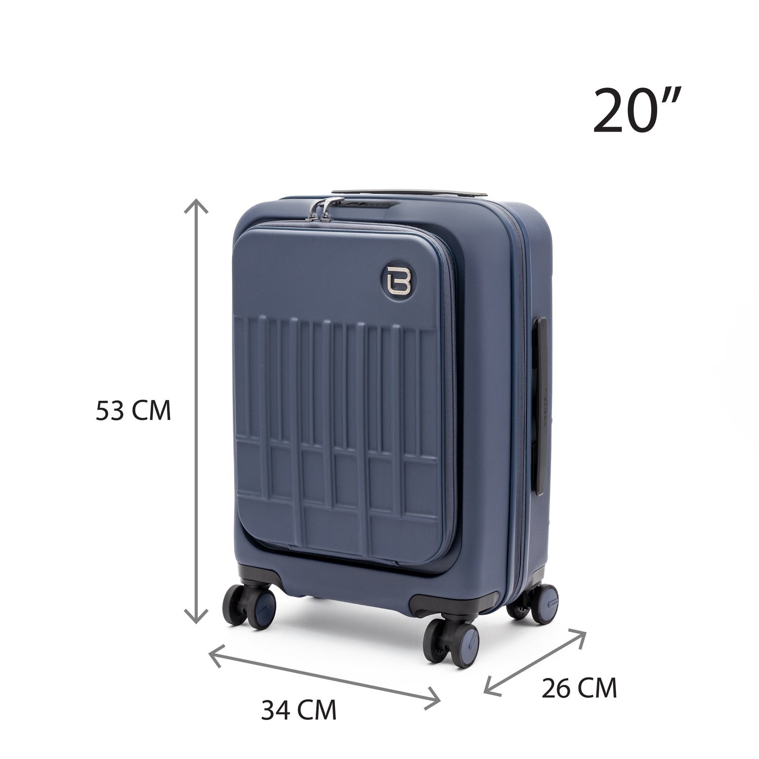 BPV BU6882PC-3D2 Posh Voyage 20 in Luggage Mood Blue Size