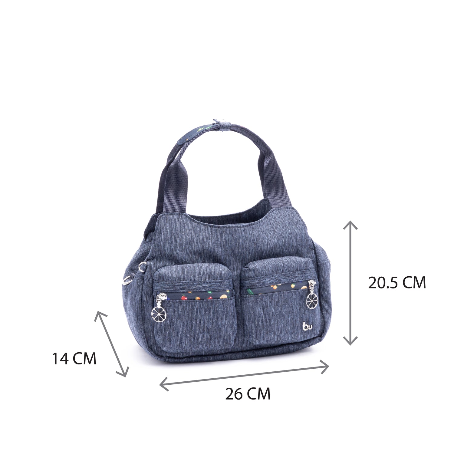 BTFA2405TV-3D1 Makenna Jeans Blue Satchel Size