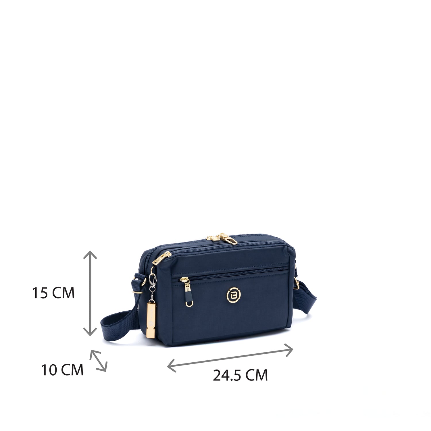 BNU2427-3D2 Sharp Mood Blue Crossbody Size
