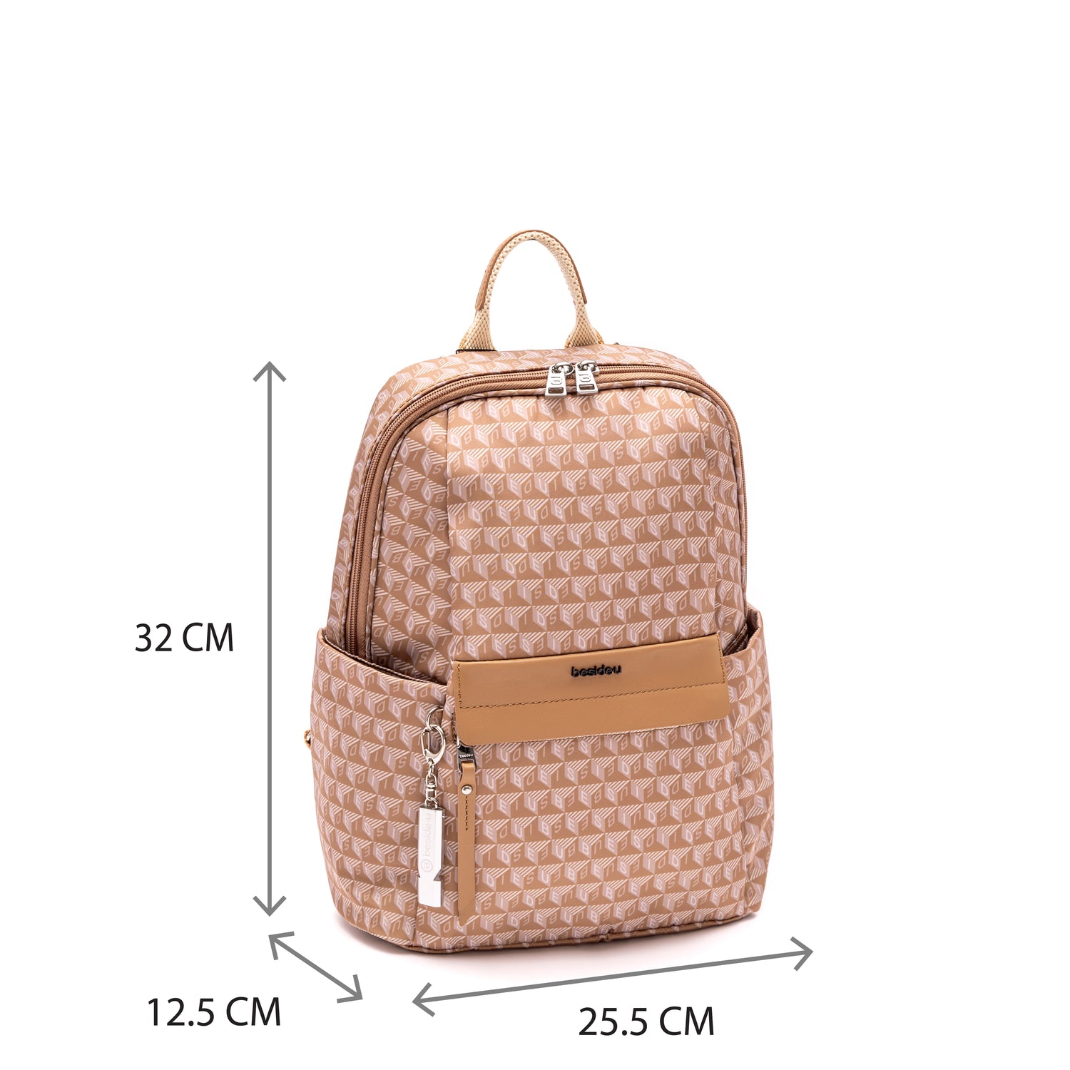 BDY2510-773 Quartz Camel Brown Backpack Size