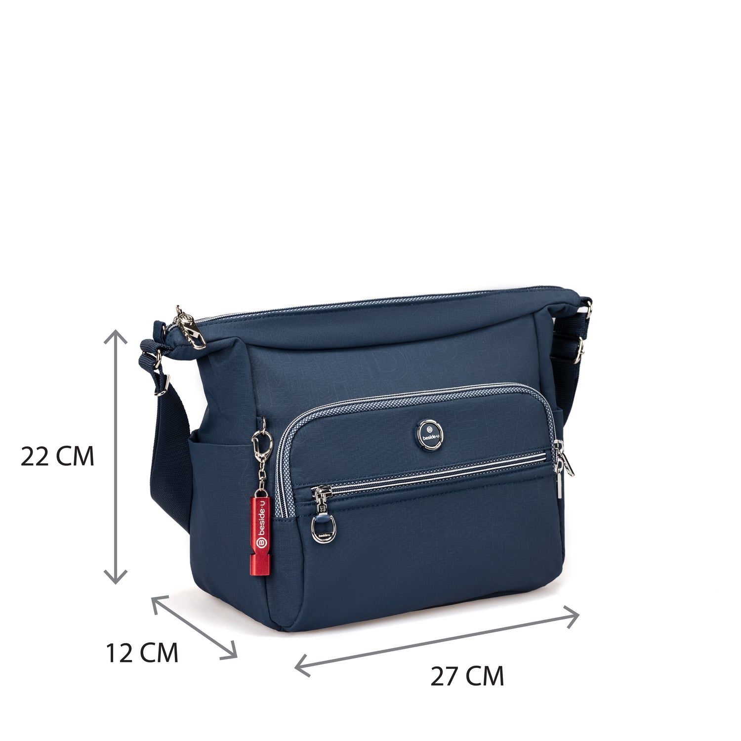 BFY25214-3J5 Medley Indigo Blue Crossbody Size
