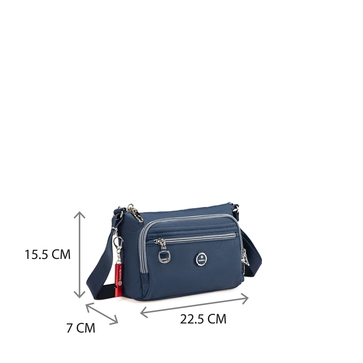 BFY2564-3J5 Ballad Indigo Blue Crossbody Size