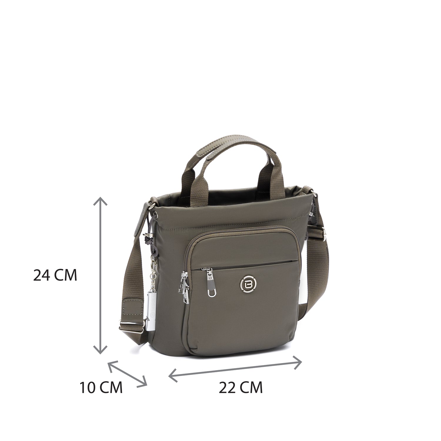 BNU2516-6C9 Cocoa Mystery Gray Satchel Size