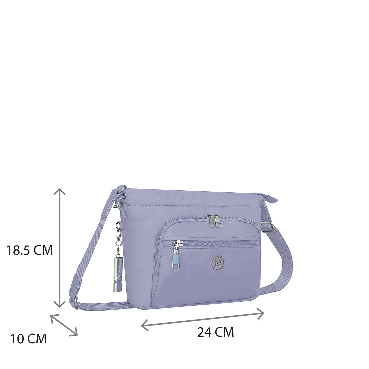 BNU2608-807 Mirror Light Purple Crossbody Size