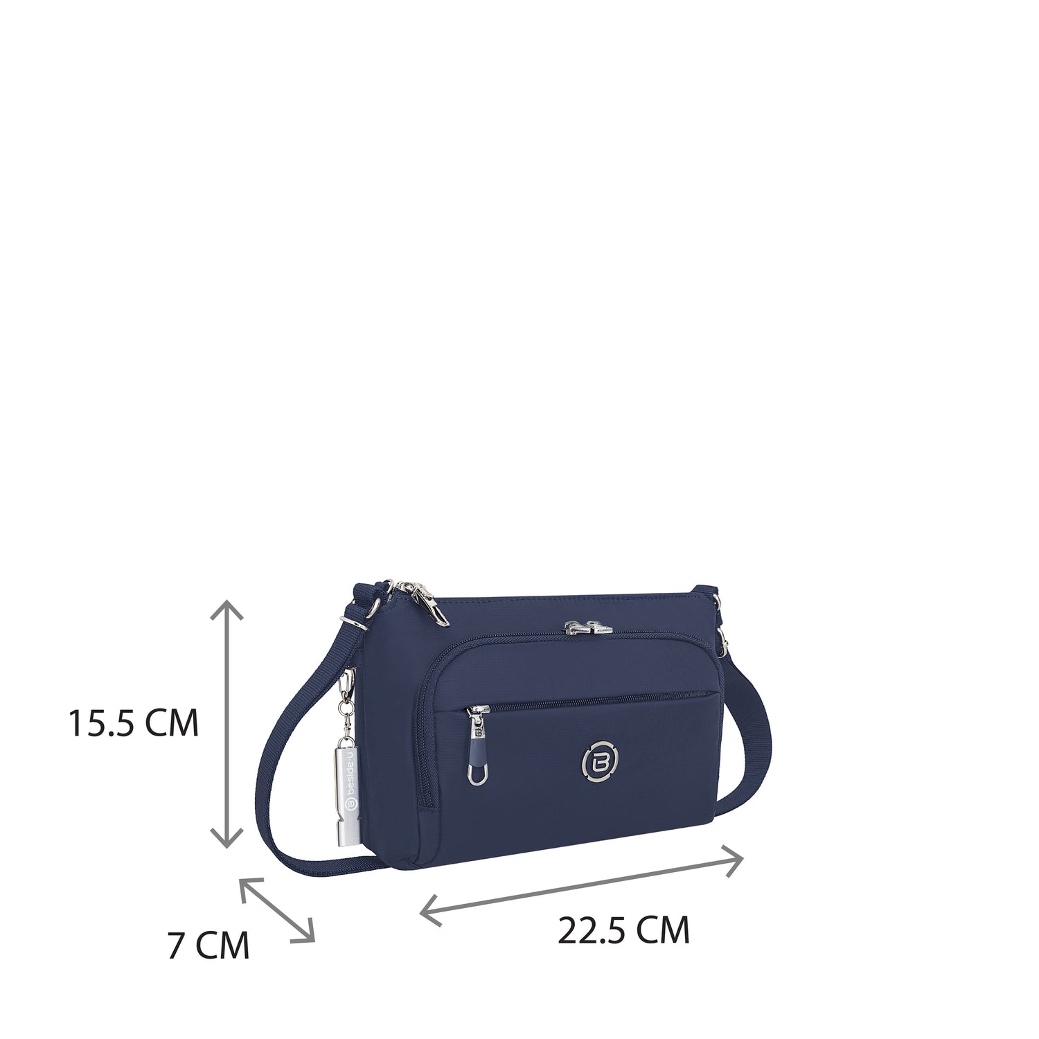BNU2564-3D2 Jubilee Mood Blue Crossbody Size
