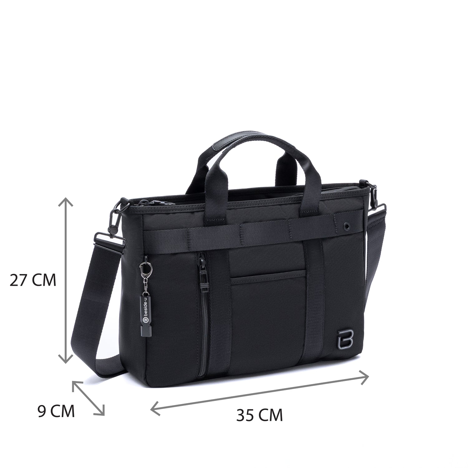 BTT2501-100 Traverse Pro-01 Black Satchel Size